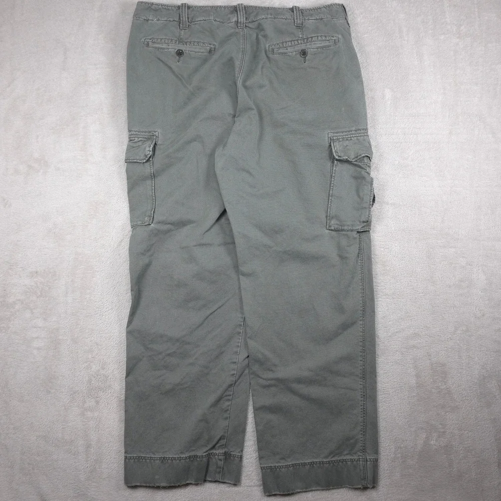 VINTAGE J Crew Cargo Pants Mens 38 32 Green Cargo Utility Cotton‎ Twill